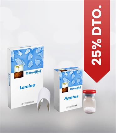 25% dto. 1 vial APATOS 0,5 GR + 1 LAMINA SOFT CORTICAL FINA 25 x 25 x (0.5) mm.